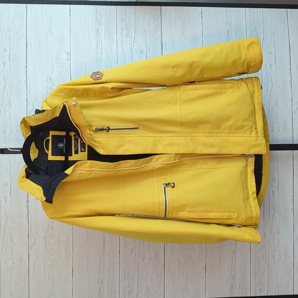 Volcom Shelter 3d Stretch Gold Yellow Snowboard Ski Parka Jacket - Picture 3 of 9